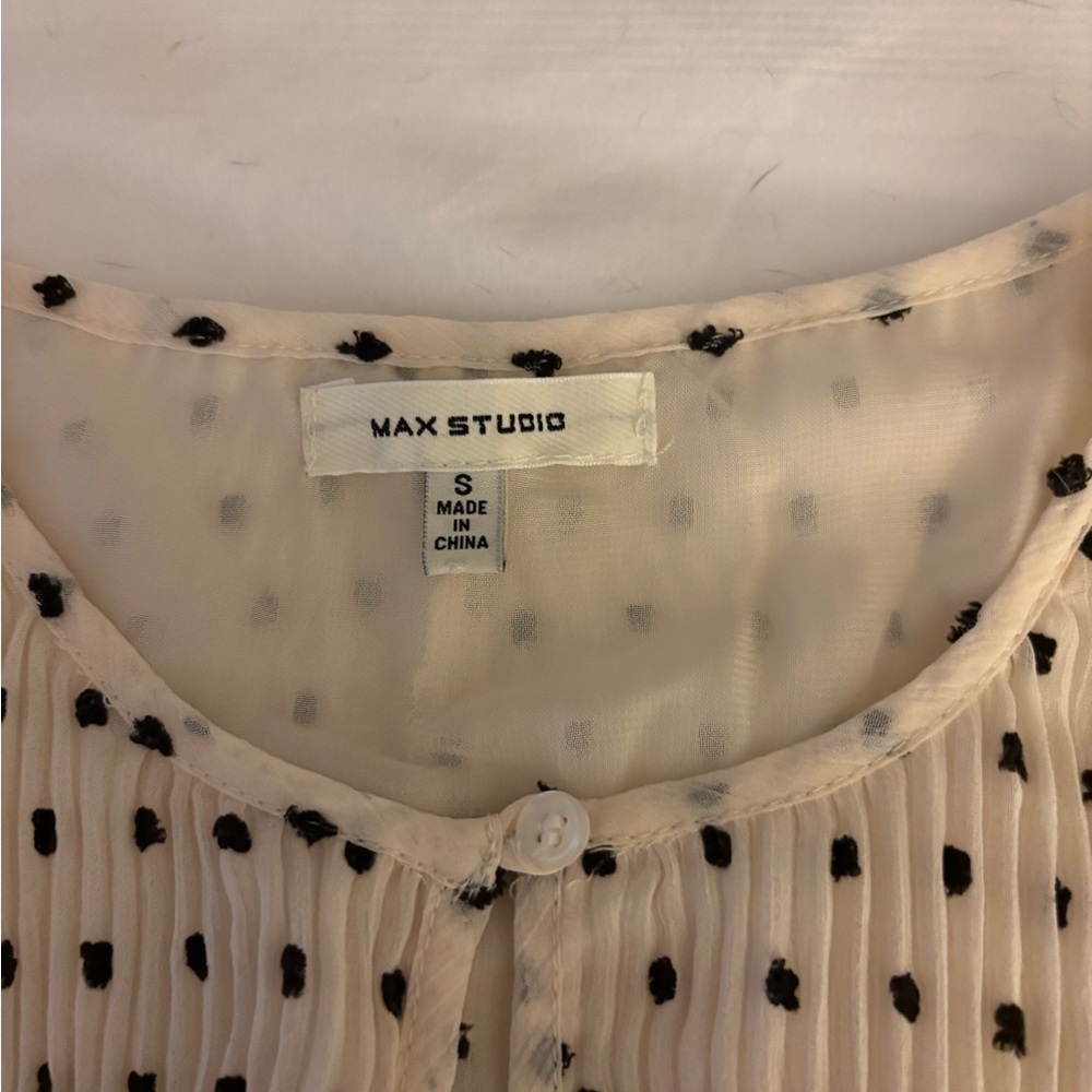 Max Studio polka dot top
